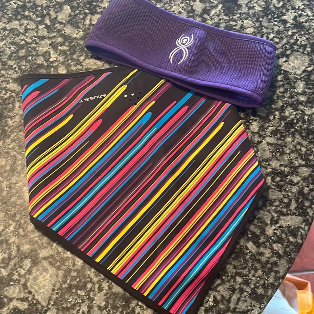 Ski combo of Spider Headband and Seirus‎ bandana